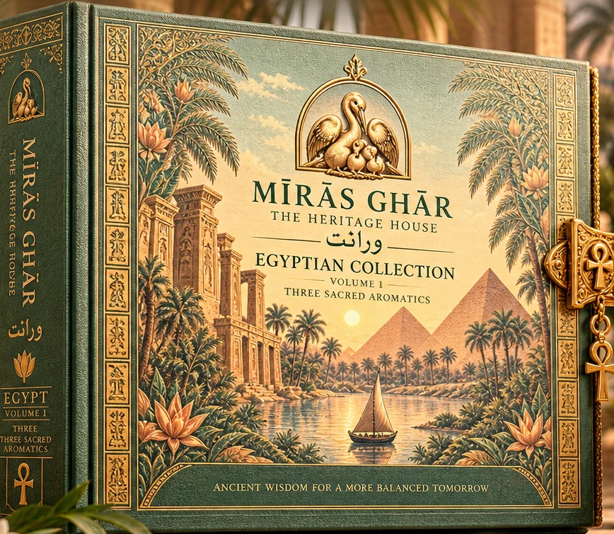 Locked Egyptian Volume I book-style aromatic gift collection design
